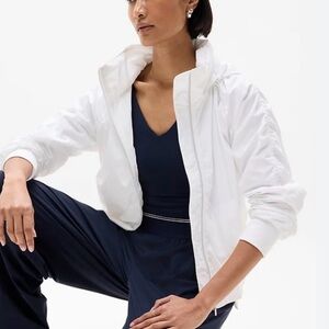 Athleta Women's White Jetset Bomber Jacket, size M, NWT